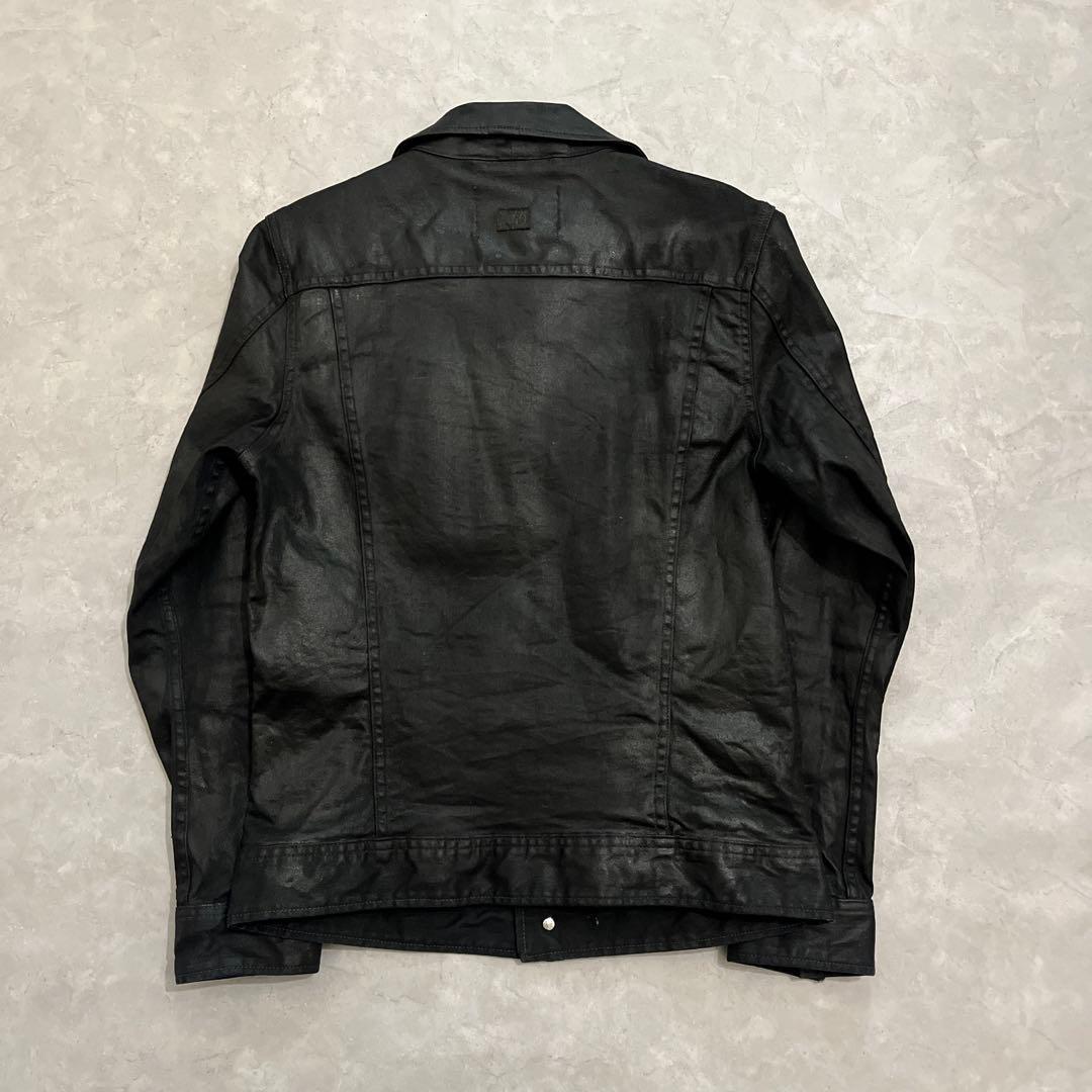 ジャケット・アウター archive black coated denim jacket