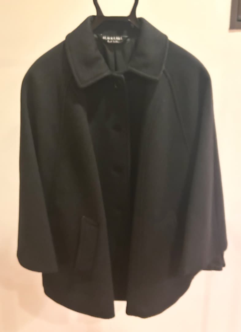 【美品】Paul Smith Black Labelウールポンチョコート(38)