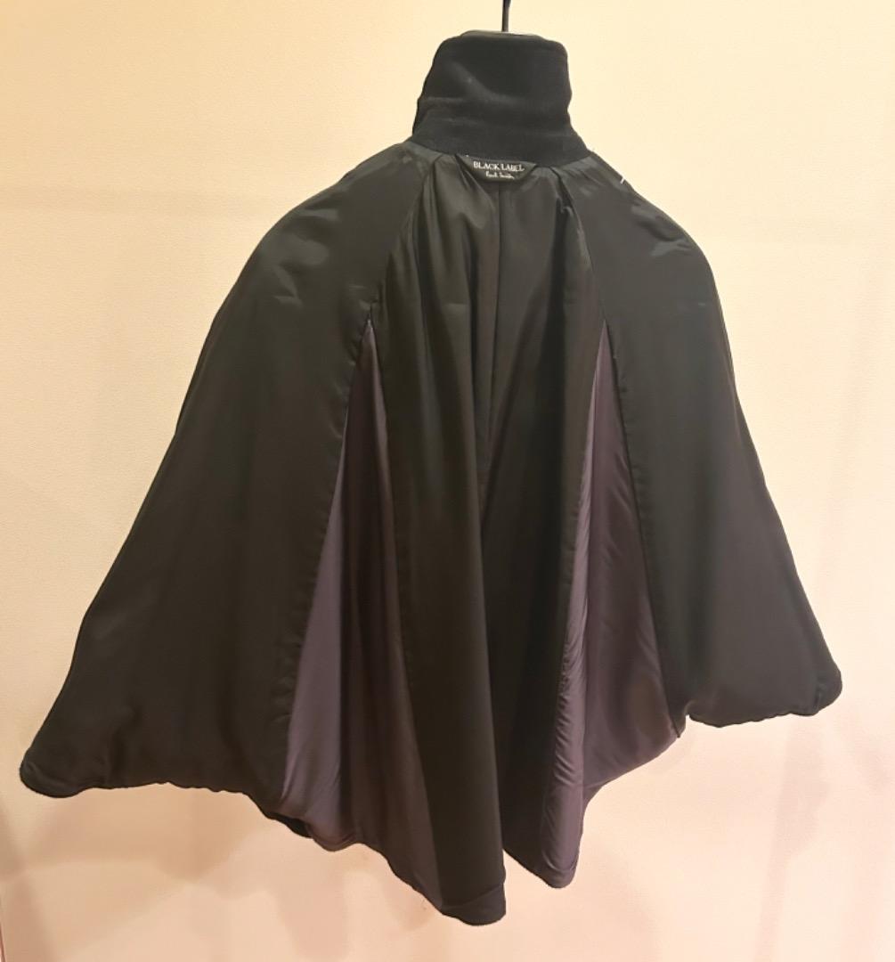 【美品】Paul Smith Black Labelウールポンチョコート(38)