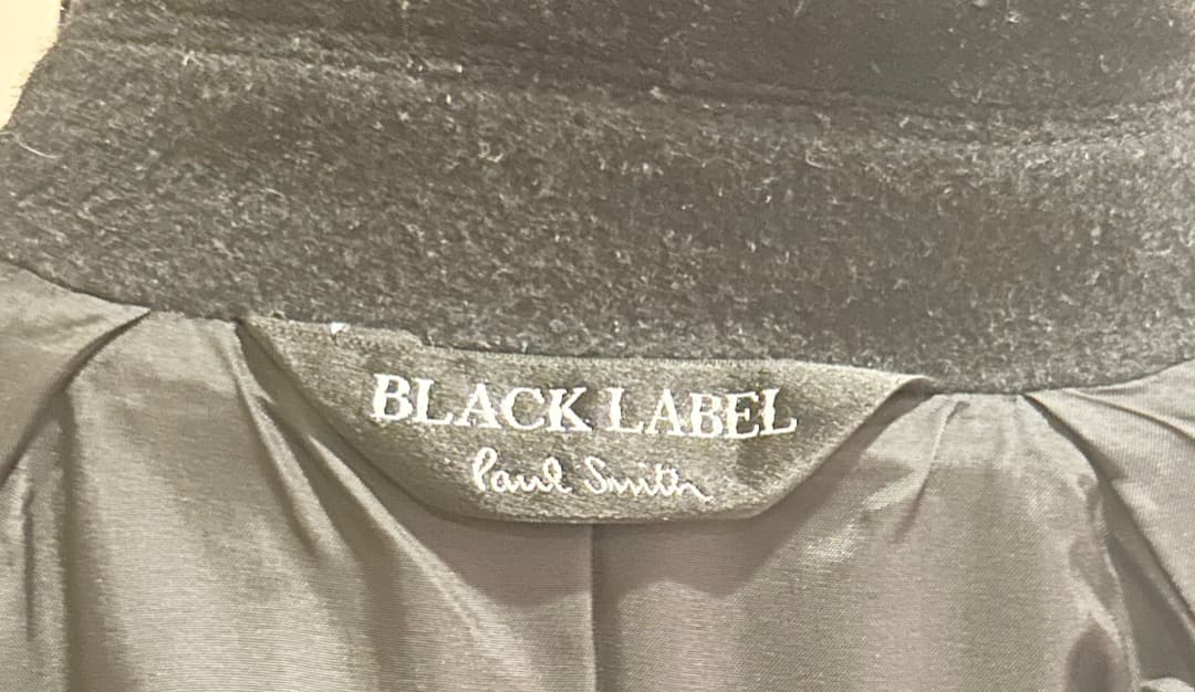 【美品】Paul Smith Black Labelウールポンチョコート(38)