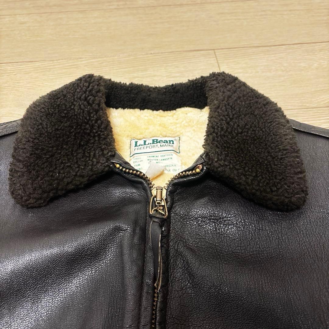 美品 80s USA製L.L.Bean G1 レザージャケット
