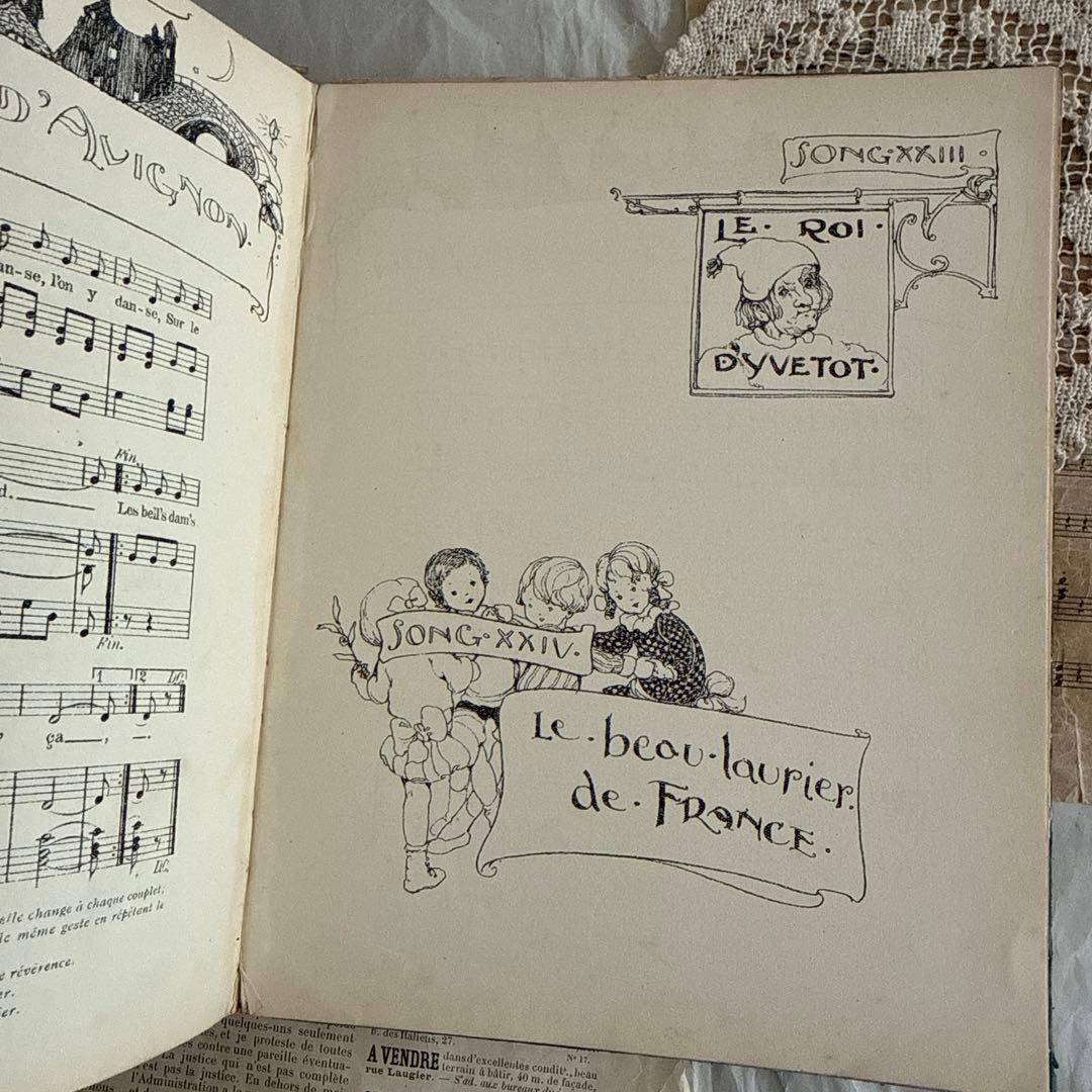 稀少フランス楽譜絵本アンティーク洋書イギリス古書ジャンクジャーナル児童書