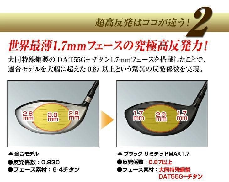 【新品】超高反発ハイパーブレードガンマブラックプレミアMax1.7 USTマミヤ