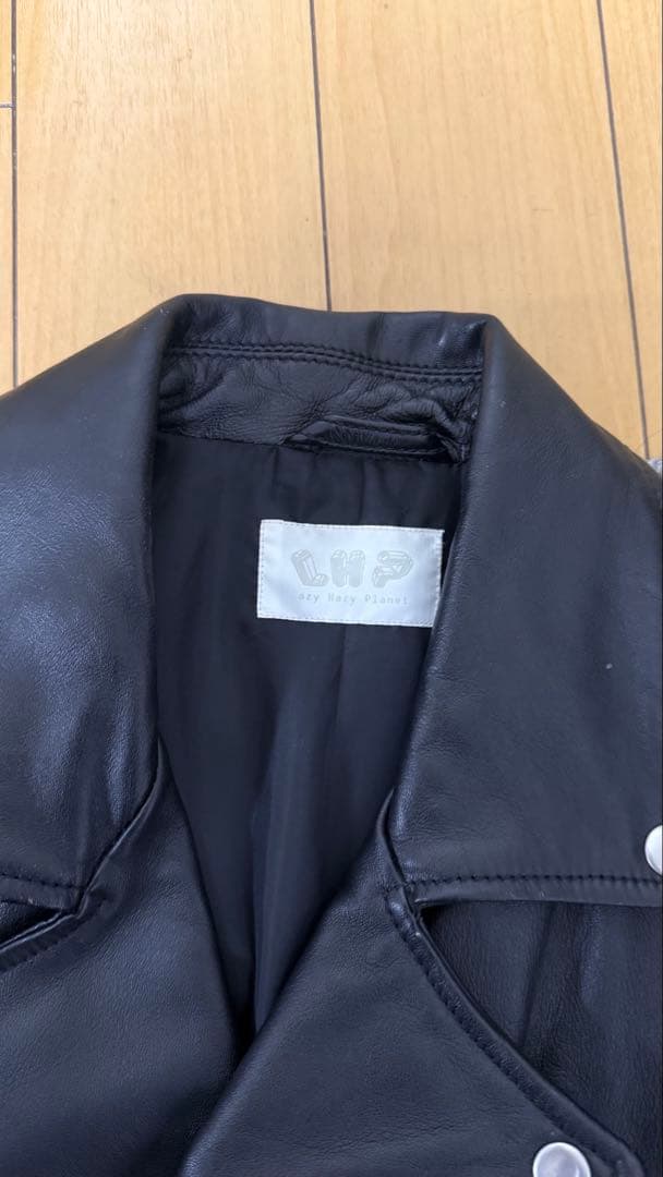 【美品】ダブルライダースジャケット LHP ラムレザー ブラック Mサイズ 本革