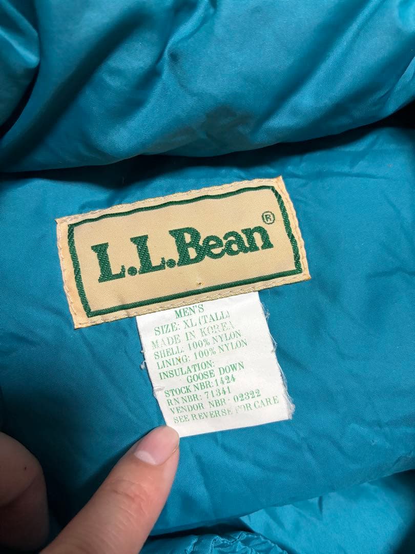 L.L.Bean ダウンベスト XL(TALL) エメラルドグリーン
