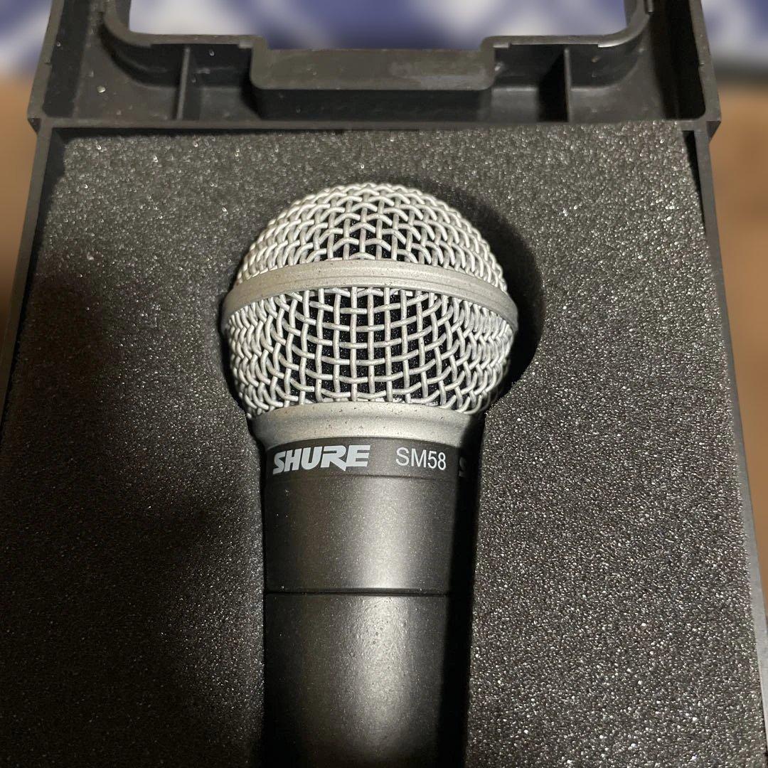 SHURE SM58 ダイナミックマイク ケース・ステッカー付き
