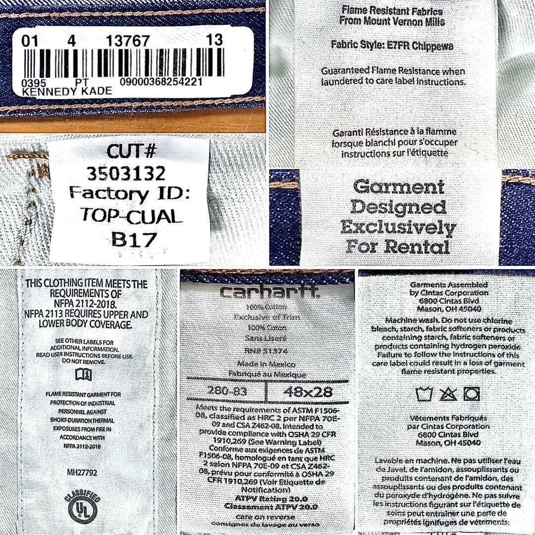 carhartt FR 難燃 ビッグサイズW48・122cm デニムパンツ