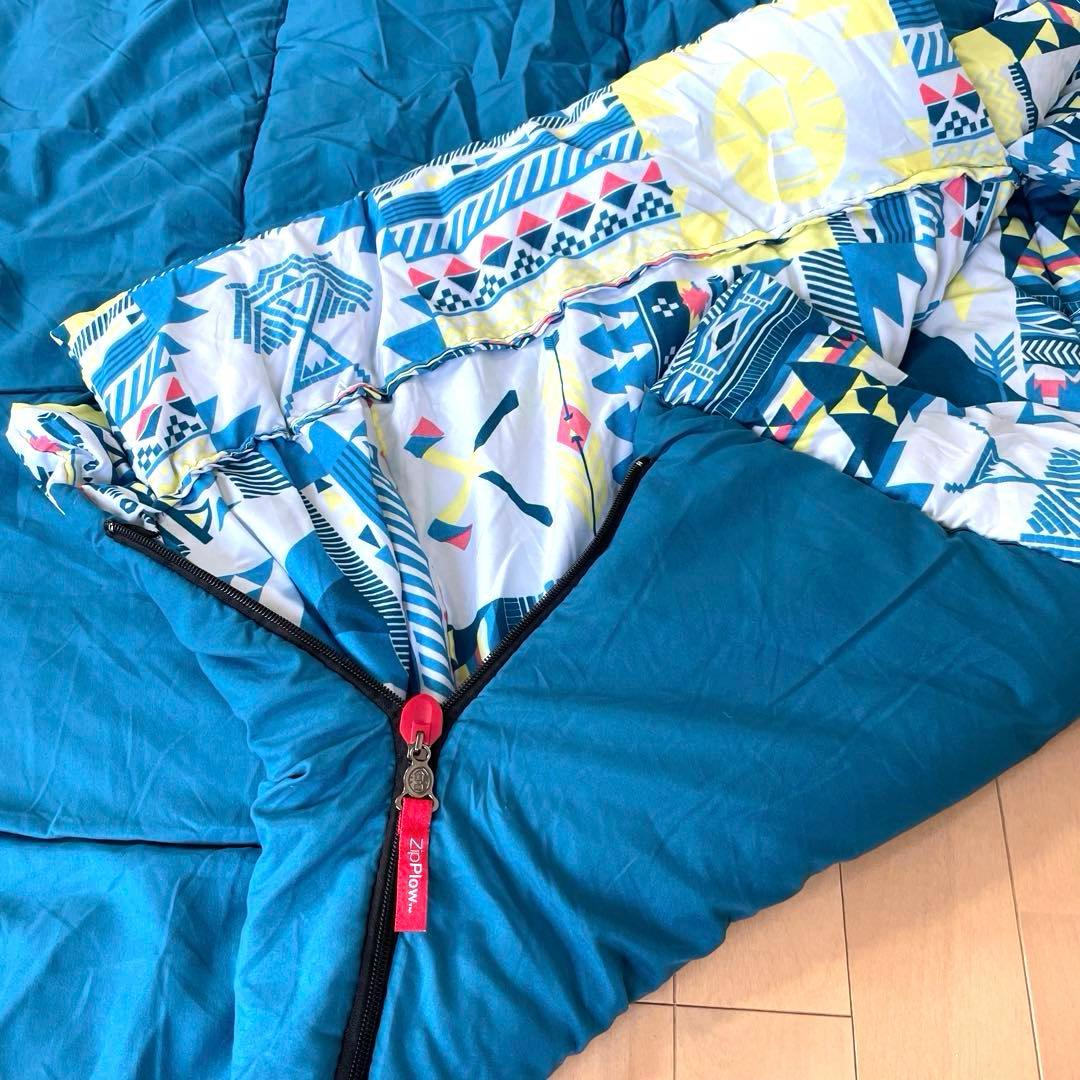 コールマン 　ファミリー寝袋　キャンプ シュラフ 寝袋 Coleman　ブルー