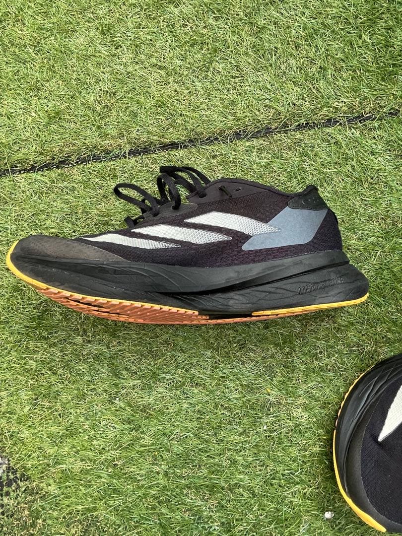 adidas/アディゼロSL2/ブラック&イエロー&ピンク/25.5