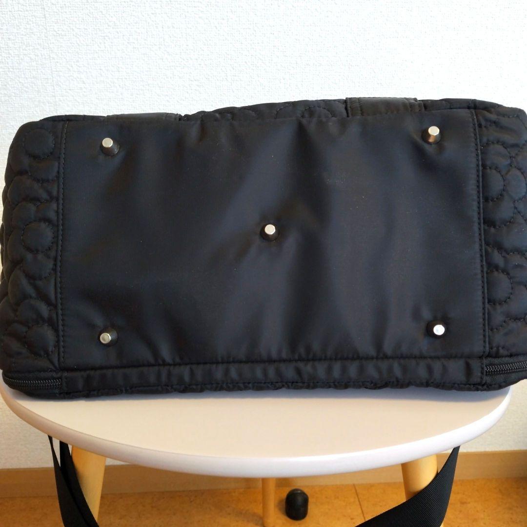 マリークワント MARYQUANT デイジーキルト ボストンバッグ 黒
