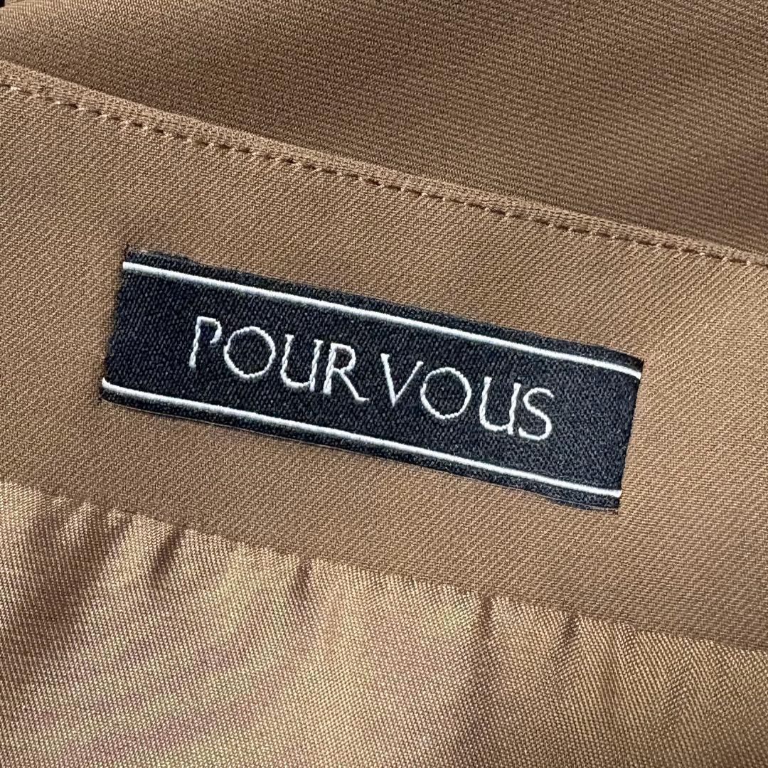 PourVous ミモレ丈&五分袖フォーマルIラインワンピース 大きいサイズ