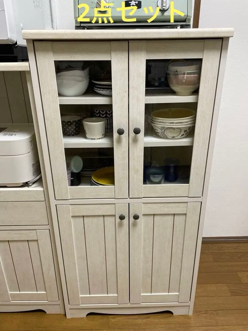 ニトリ　キャビネット　リズバレー　食器棚　レンジ台