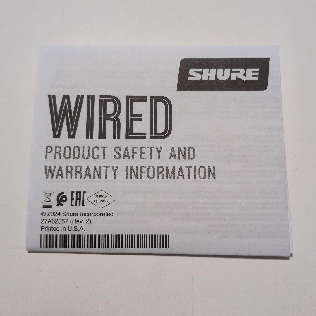 SHURE WH20 ダイナミックヘッドセットマイク