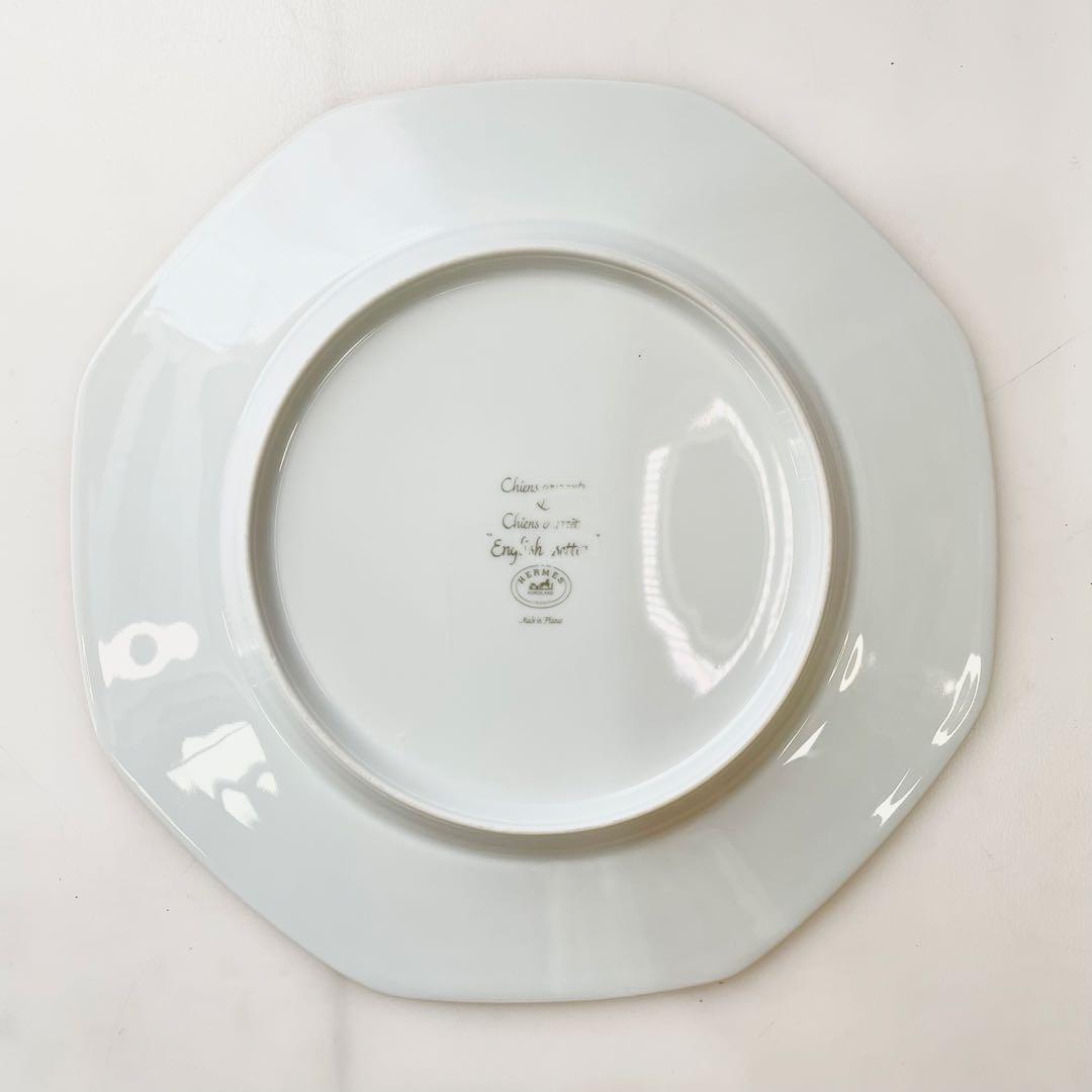 ◎ HERMES エルメス イングリッシュセッター プレート 食器 八角皿