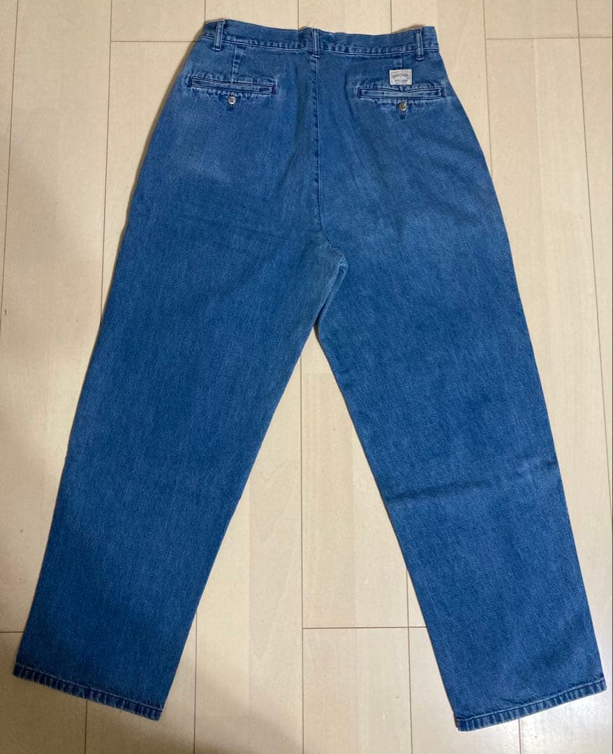 90s ラルフローレン デニムスラックス USA製 ポロデニム 2タック W32