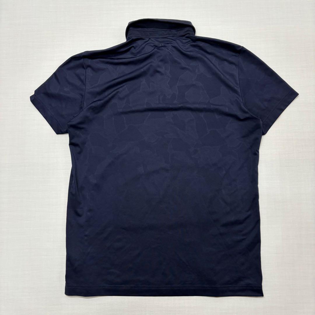【美品】J.LINDEBERG J.リンドバーグ 半袖ポロシャツ ネイビー L