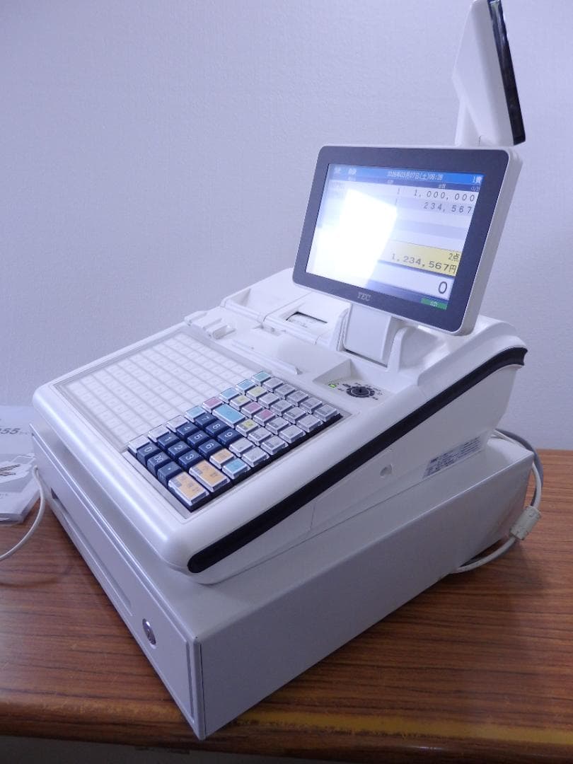 7030 23年製 設定無料 東芝テック FS-3055 レジスター スキャナ付
