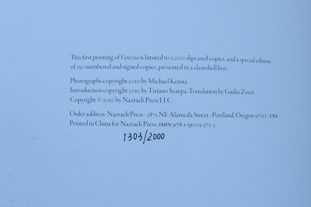 【Venezia: Michael Kenna】スペシャルエデション版　★新品