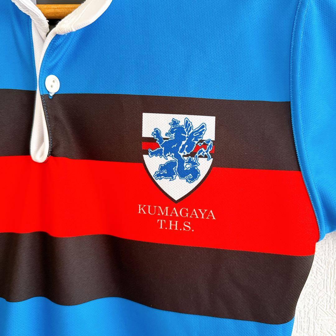 未使用タグ付き BLK 熊谷工業 KUMAGAYA T.H.S. ラガーシャツ