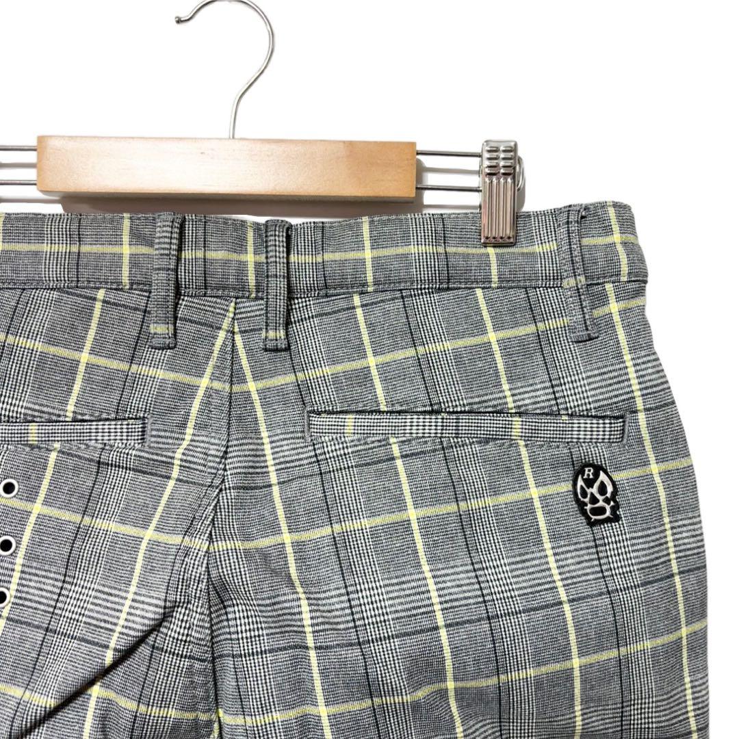 新品 ラッセルノ ゴルフ ストレッチ ウォーム チェック パンツ グレー M