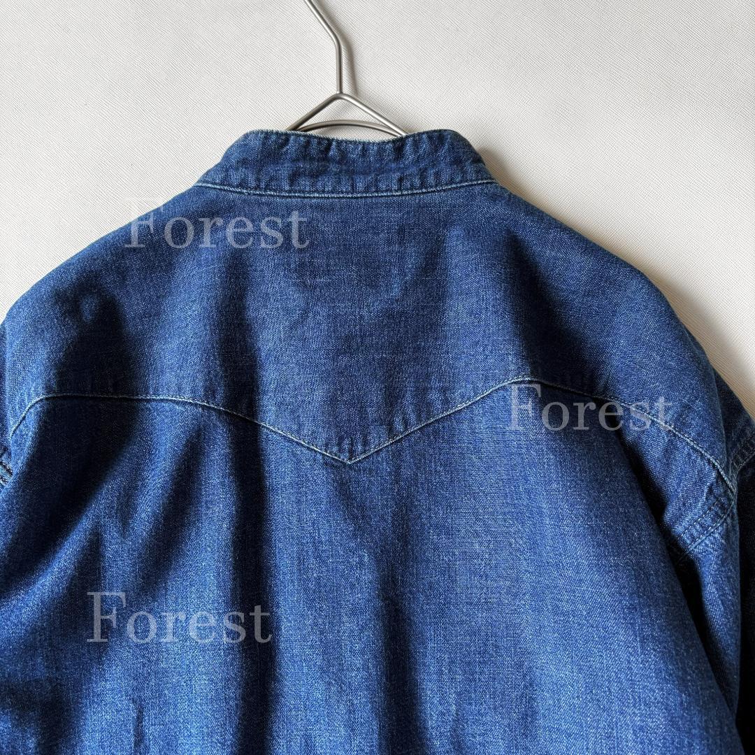 Wrangler ノーカラーデニムシャツワンピース　sizeFREE　SHIPS