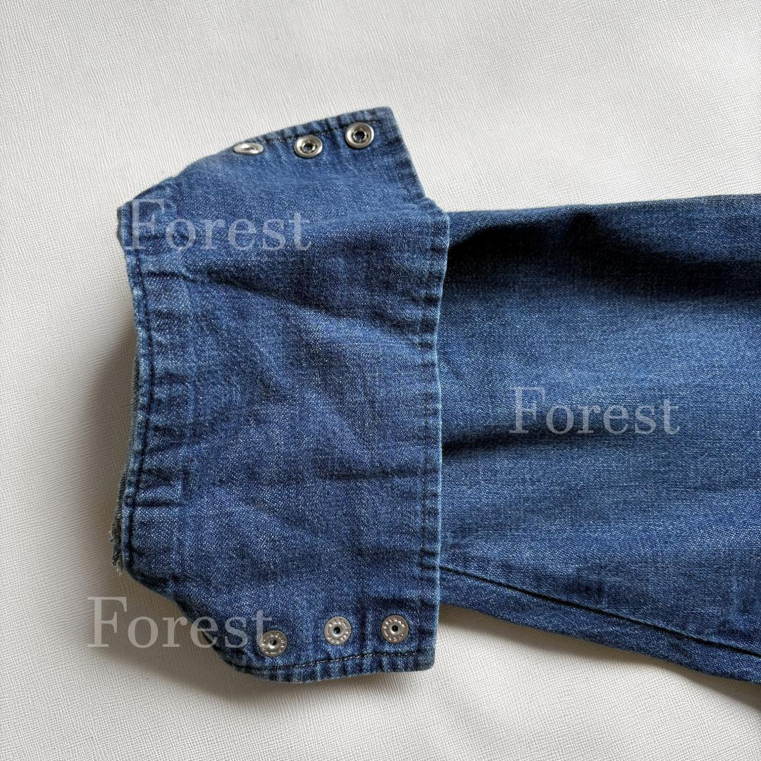 Wrangler ノーカラーデニムシャツワンピース　sizeFREE　SHIPS