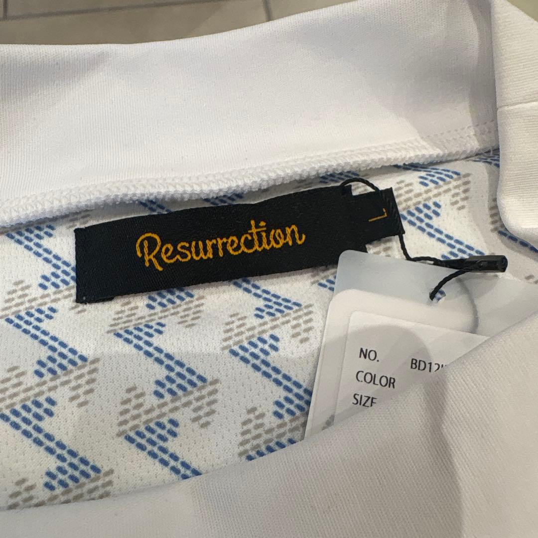 Resurrection ホワイト モックネックシャツ