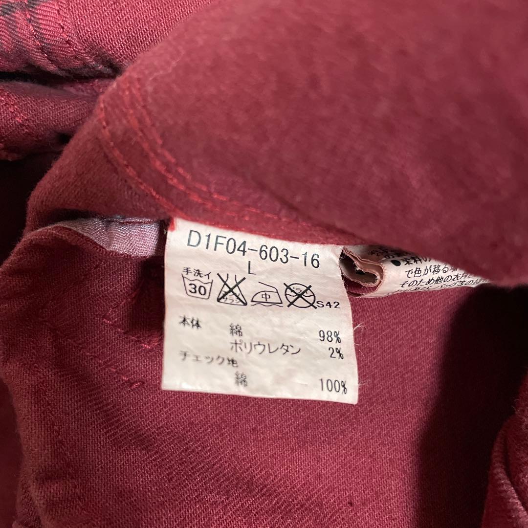 BURBERRY バーバリーブラックレーベル カラーデニムジャケット 赤 L