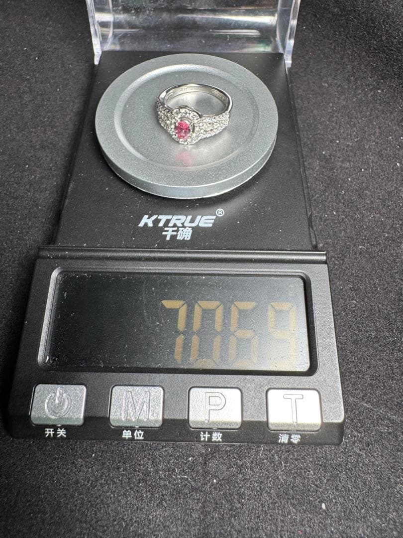 新作　ピンクサファイア 0.475ct Pt900 12〜13号