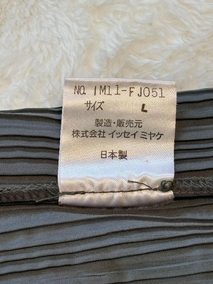 [超希少] ISSEY MIYAKE 平面二次元 変形 グレーボーダープリーツ