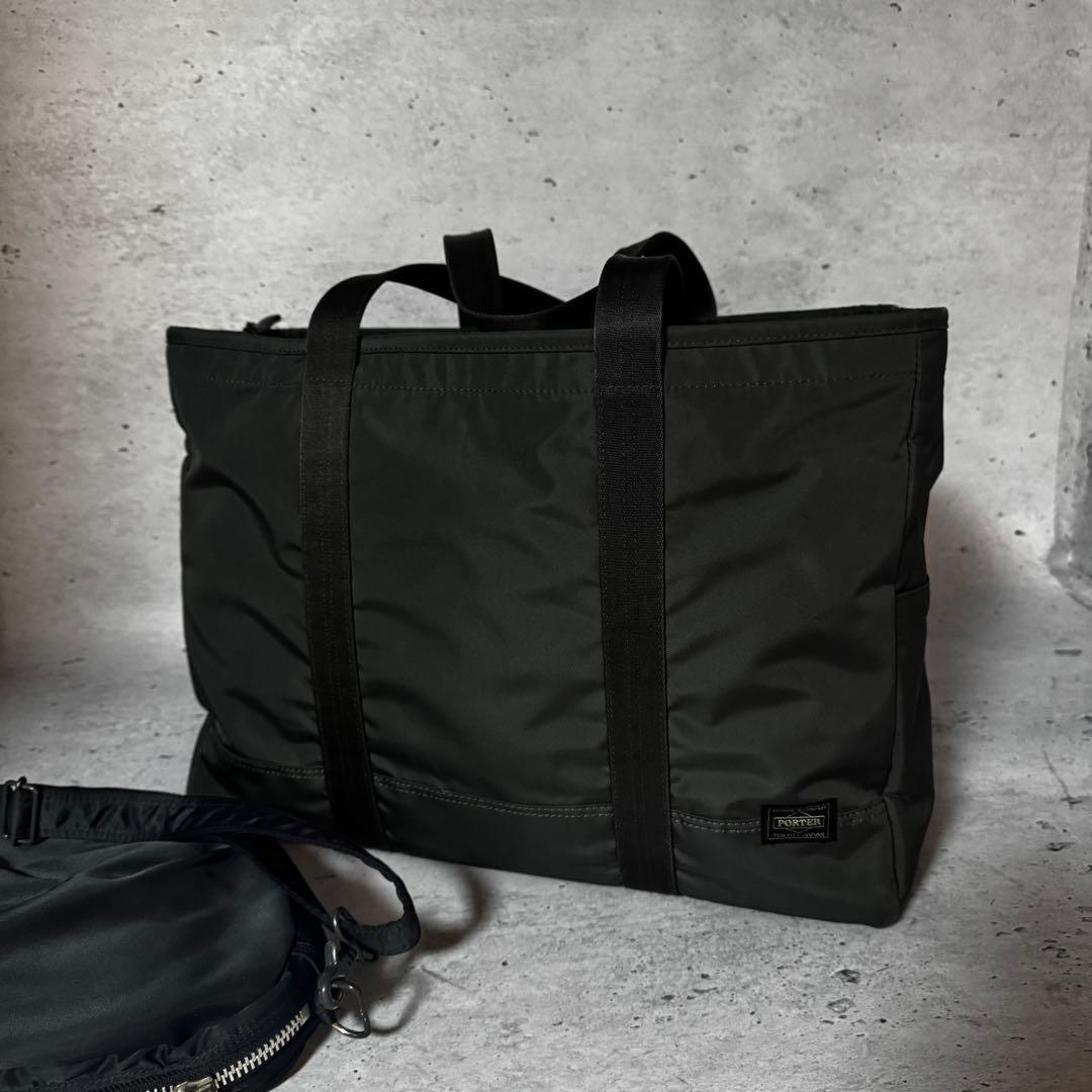 希少 グレー ポーター グレー PORTER DRIVE トートバッグGREY