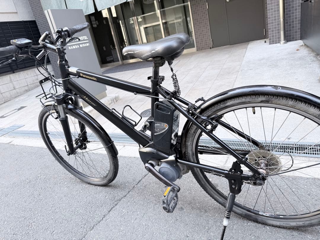 大阪府　Panasonic 電動アシスト自転車 スポーツタイプ ブラック