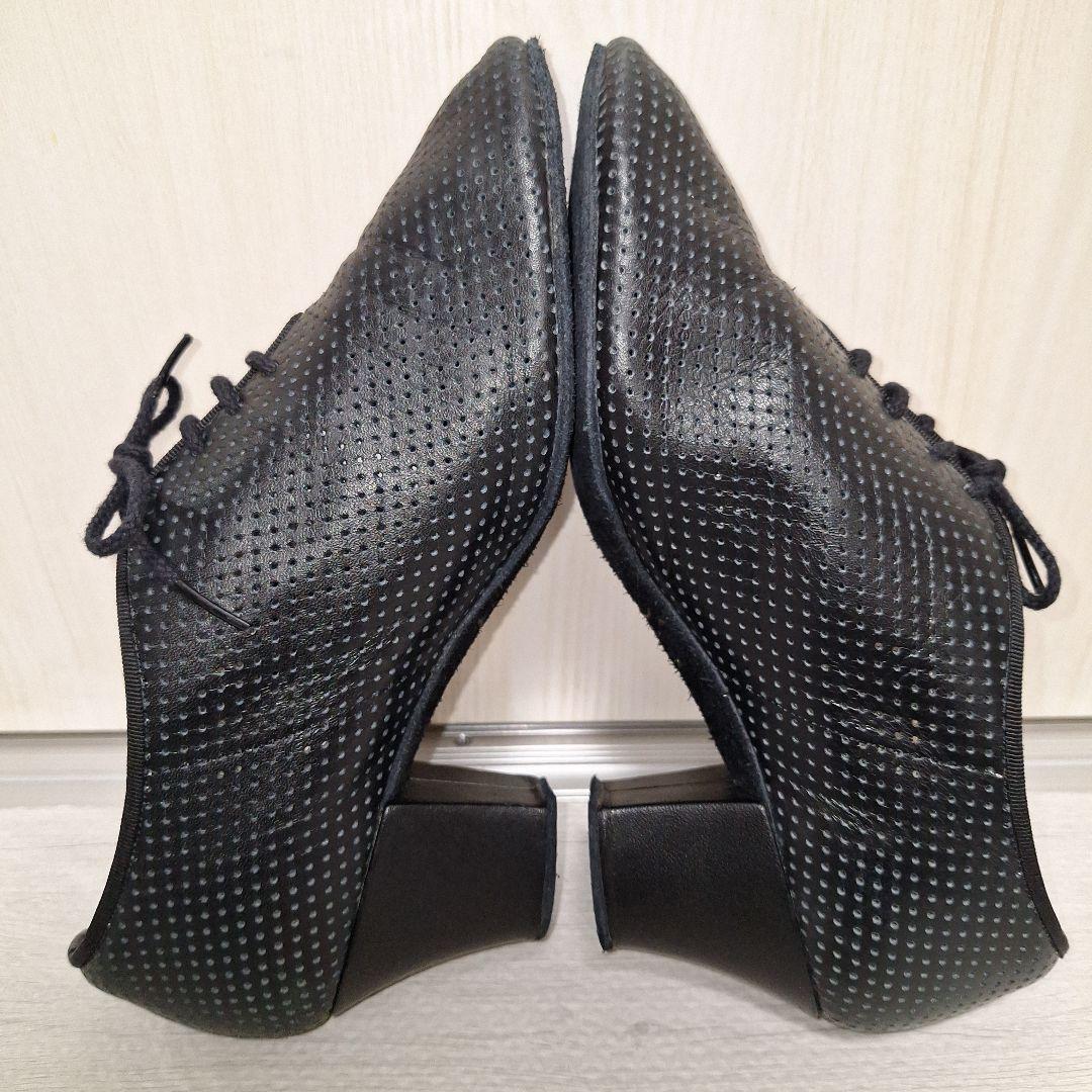 美品☆KENTDANCE 社交ダンス パンチングシューズ 黒 24㎝日本製