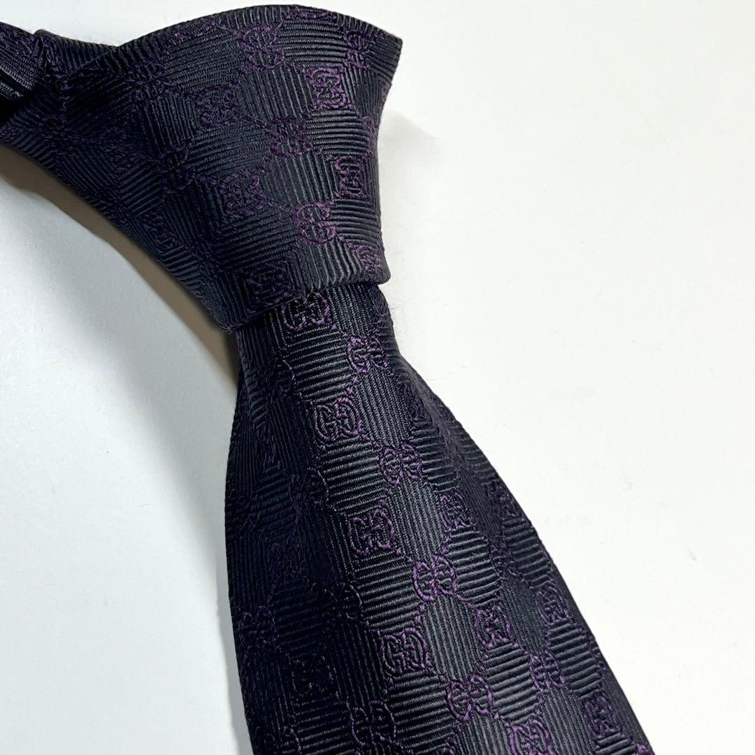 ✨美品✨GUCCI グッチ ネクタイ 高級シルク　GG柄 グラデーション