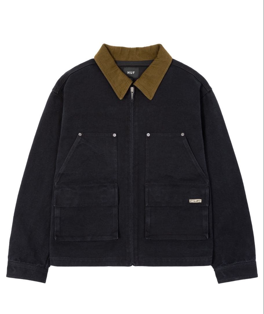 ジャケット・アウター HUF STRETCH LOGO CANVAS WORK JACKET