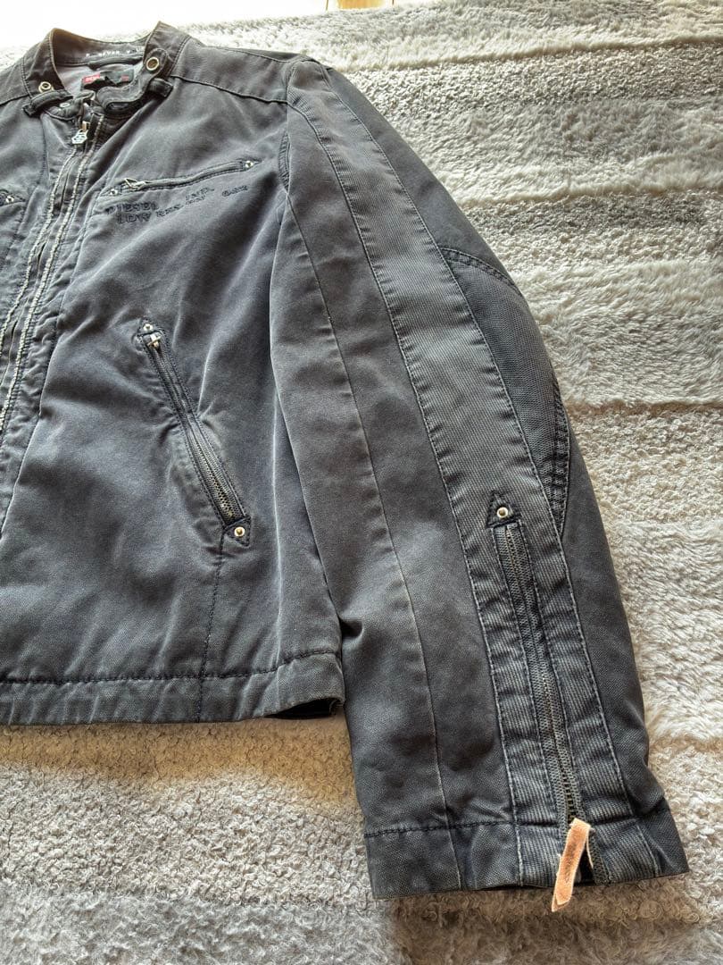 DIESEL ブラックライダースジャケット サイズL