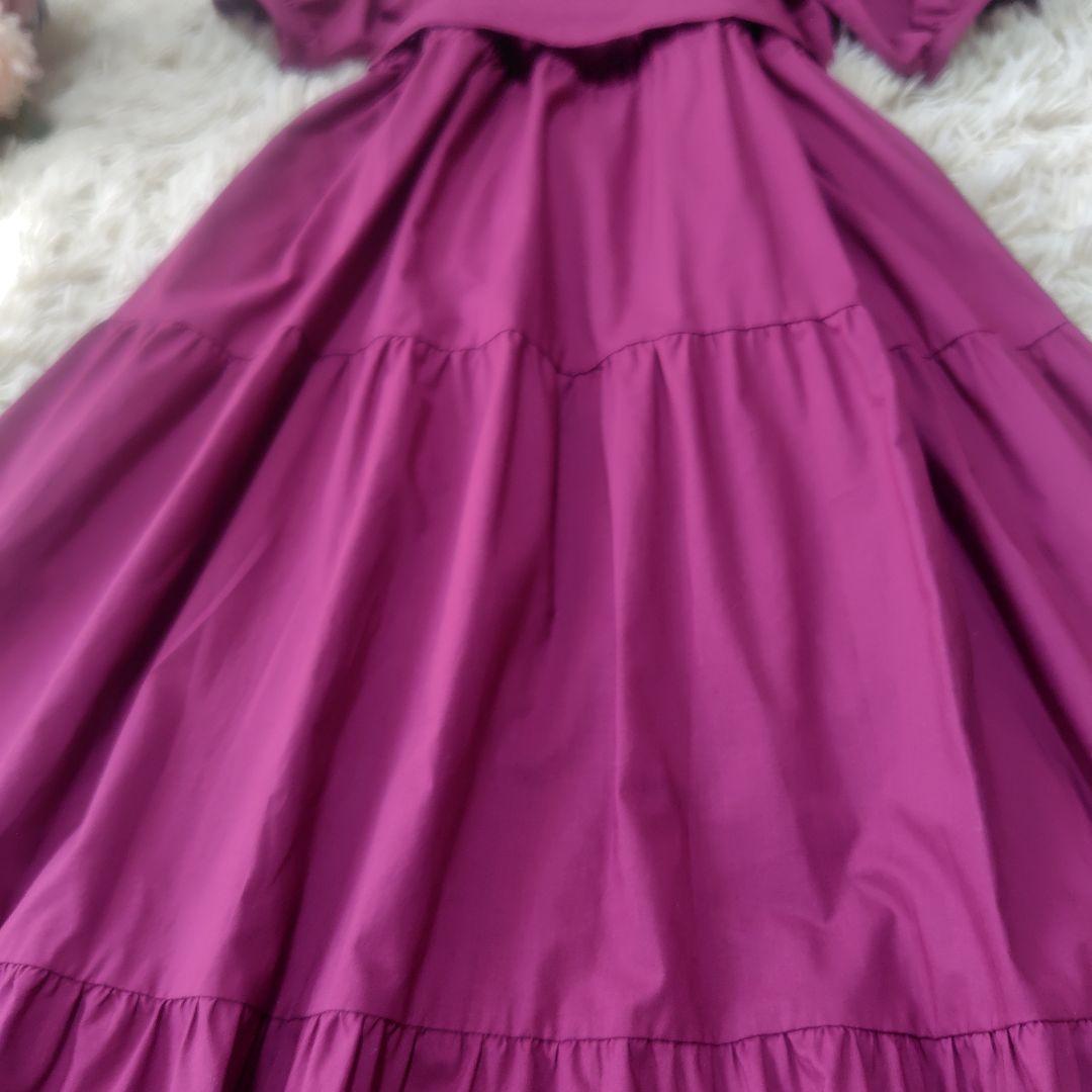 【タグなし新品♡希少46】ローズティアラ カシュクールティアードフレアワンピース