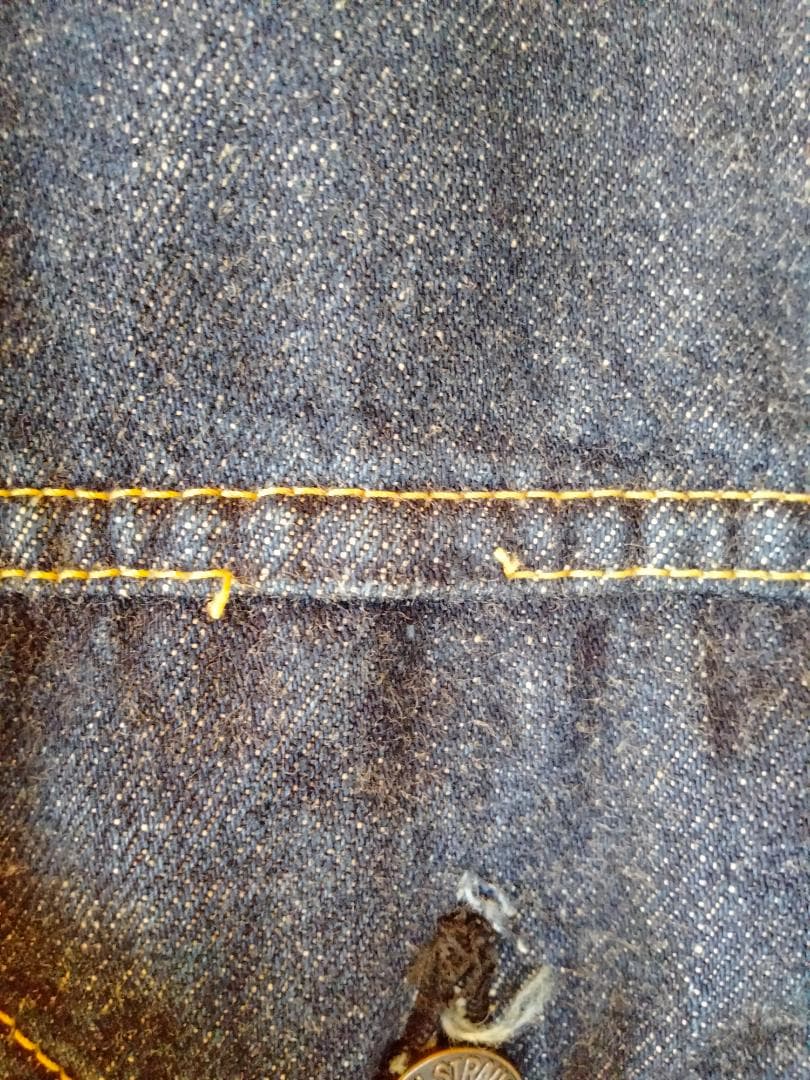 ビンテージ90年代LEVIS71557紙パッチGジャン日本製BIGE紺色38