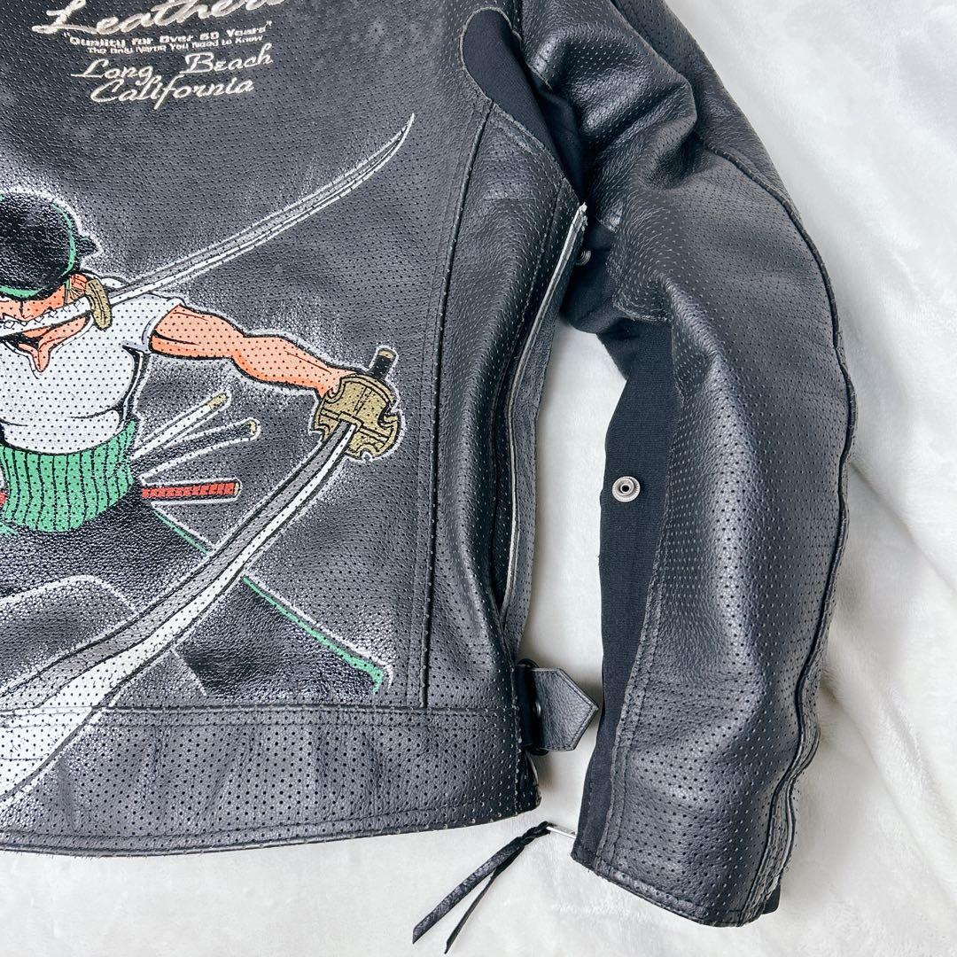 BATES ワンピース ゾロ パンチング レザー ジャケットライダー バイク