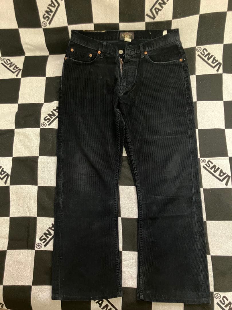 【訳アリ】RRL ブラックコーデュロイパンツ