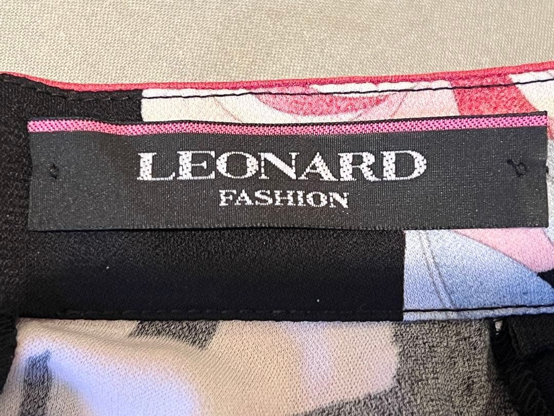 LEONARD レオナール ’23 ロングワンピース　ブラック　サイズ42