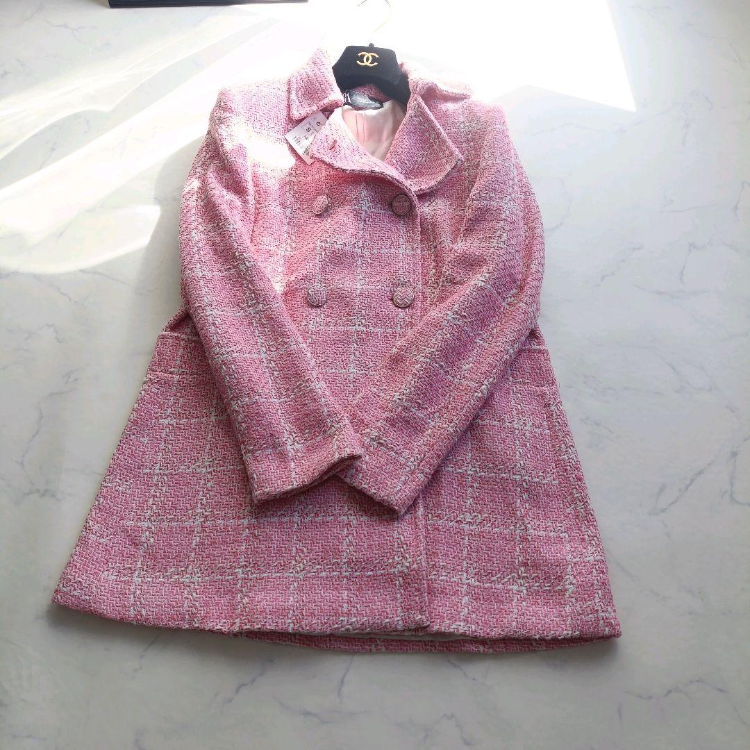 新品未使用❁ZARA ツイード ナポレオン ジャケット くるみボタン ピンク