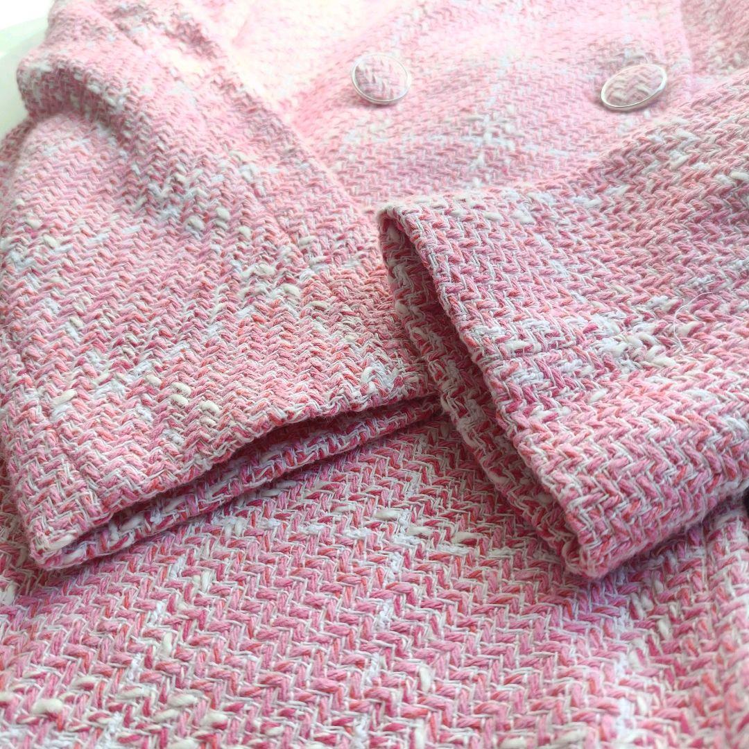新品未使用❁ZARA ツイード ナポレオン ジャケット くるみボタン ピンク