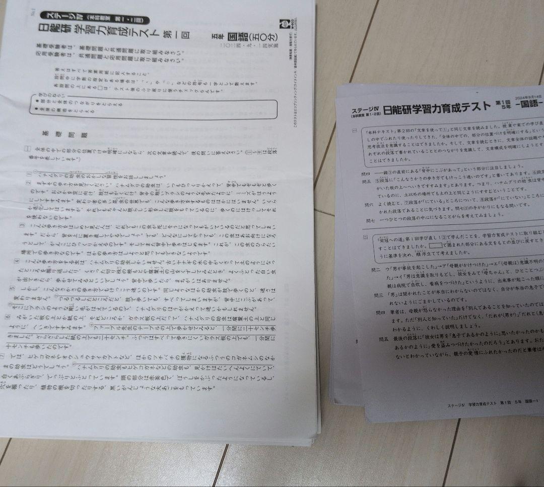 日能研2024年5年育成テスト
