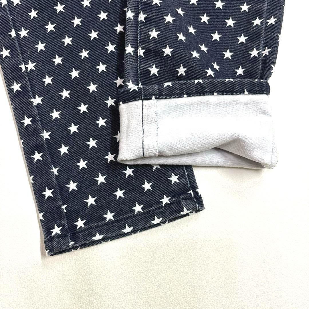 パーリーゲイツ　0/S ロングパンツ　星スター柄　総柄　ビンテージ加工 通年