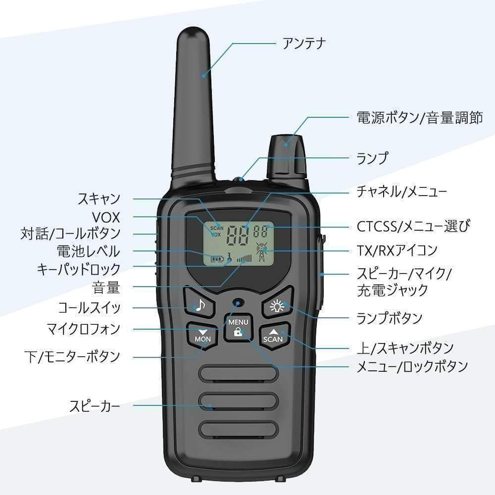 【M2835-75-53】インカム 特定小電力 トランシーバー 2台セット