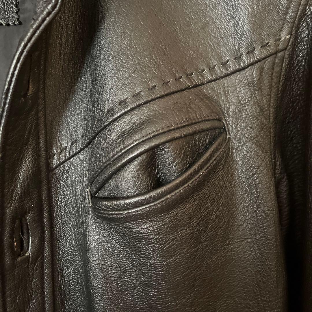Schott ゴートスキンレザーシャツ　Mサイズ　 山羊革