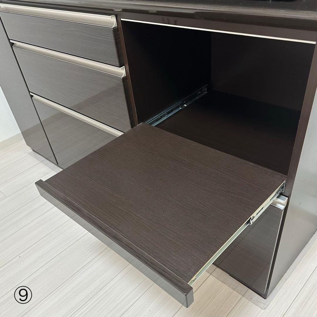 松田家具 バッハ 180マルチ キッチンボード 食器棚 幅175cm モイス付