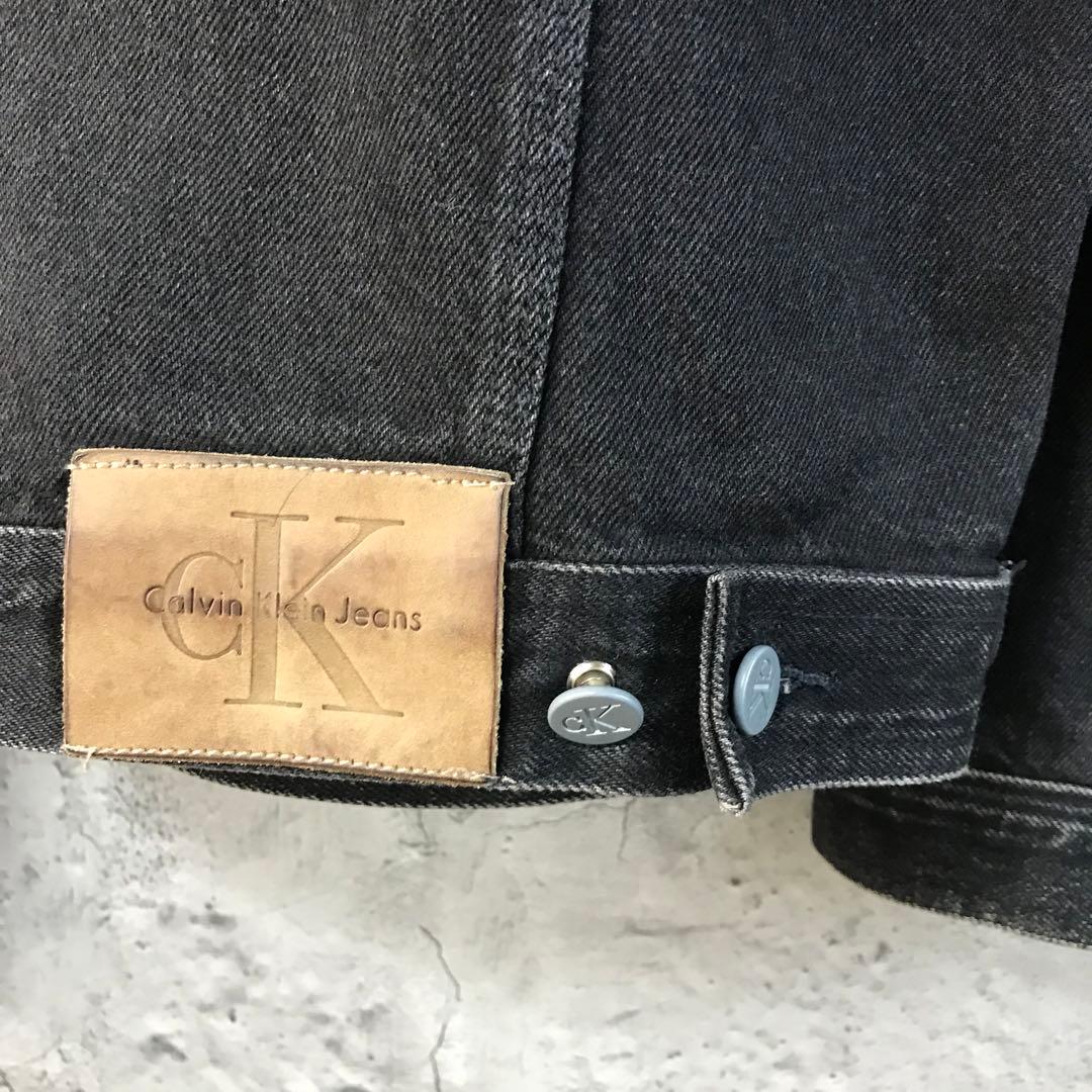 di48古着　カルバンクライン　アーカイブ　デニムジャケット　黒　グク　常田