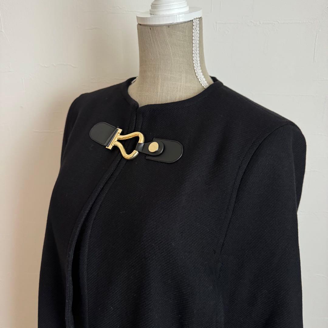 美品　ZARA MANTECO ポンチョ ケープ ゴールド金具　M
